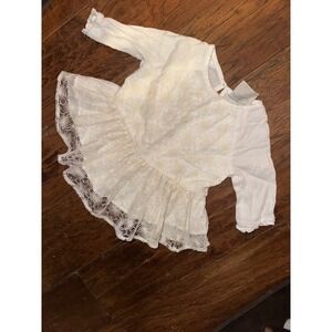 Genuine‎ Kids from OshKosh Baby Girl White Peplum Lace Trim Top 18 Months